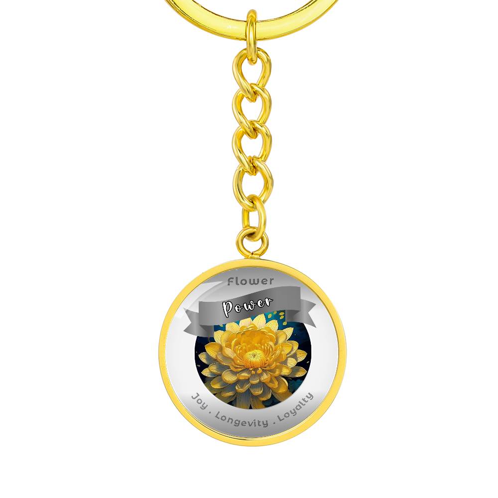 Chrysanthemum- Affirmation Keychain- More Than CharmsMore Than Charms