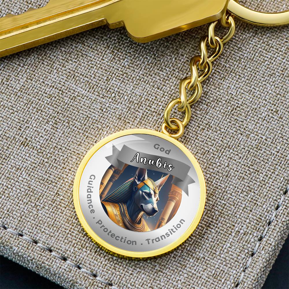 God Anubis - Affirmation Keychain For Guidance Protection Transition - More Than CharmsMore Than Charms
