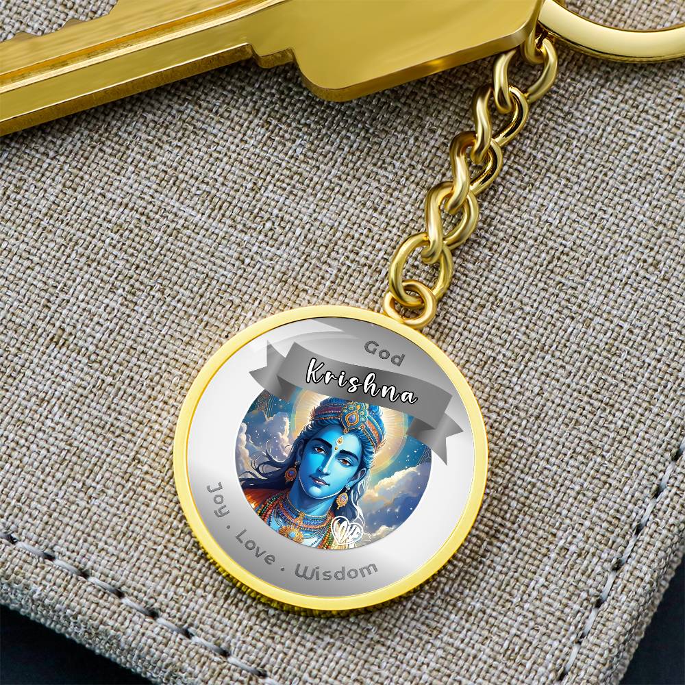 Krishna- Affirmation Keychain For Joy Love WisdomFamily - More Than CharmsMore Than Charms