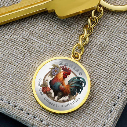 Rooster - Chinese Zodiac - Affirmation Keychain - More Than CharmsMore Than Charms