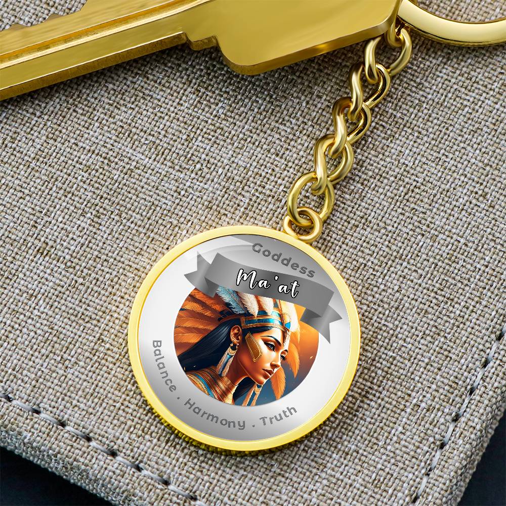 Goddess Ma’at - Affirmation Keychain For Balance Harmony Truth - More Than CharmsMore Than Charms
