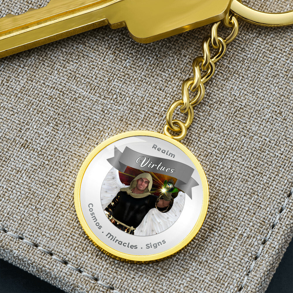 Virtues - Angelic Realm Affirmation Keychain For Signs, Miracles & Cosmos- More Than CharmsMore Than Charms