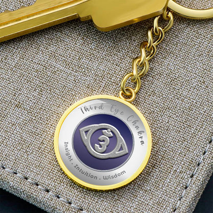 Third Eye Chakra - Intuition Insight Wisdom - Affirmation Keychain - More Than CharmsMore Than Charms