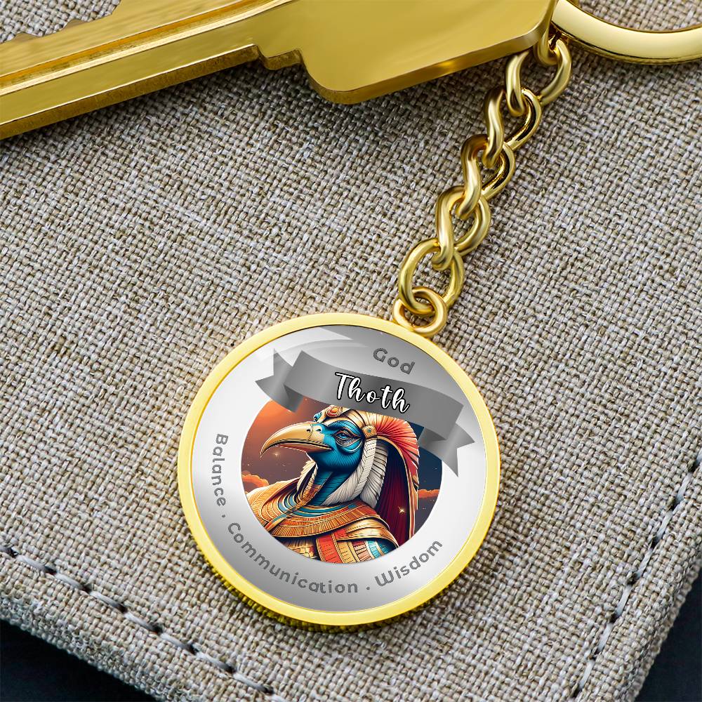 Thoth Osiris Affirmation Keychain For Balance Communication Wisdom - More Than CharmsMore Than Charms
