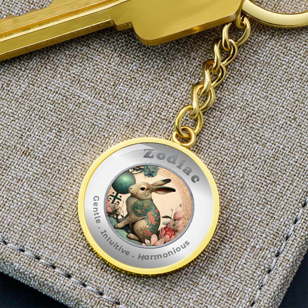 Rabbit - Chinese Zodiac - Affirmation Keychain - More Than CharmsMore Than Charms