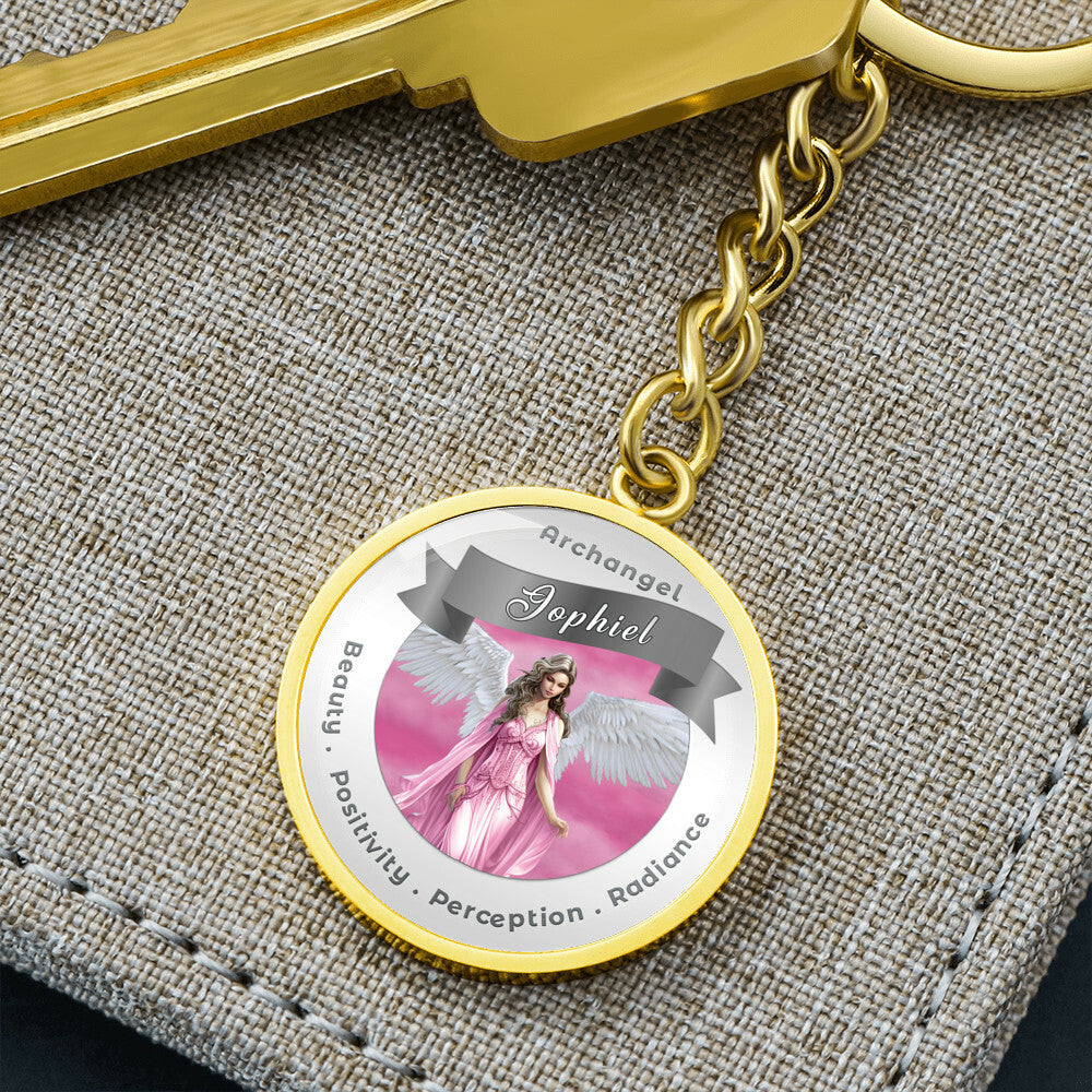 Archangel Jophiel - Affirmation Keychain For Beauty, Positivity, Perception & Radiance - More Than CharmsMore Than Charms