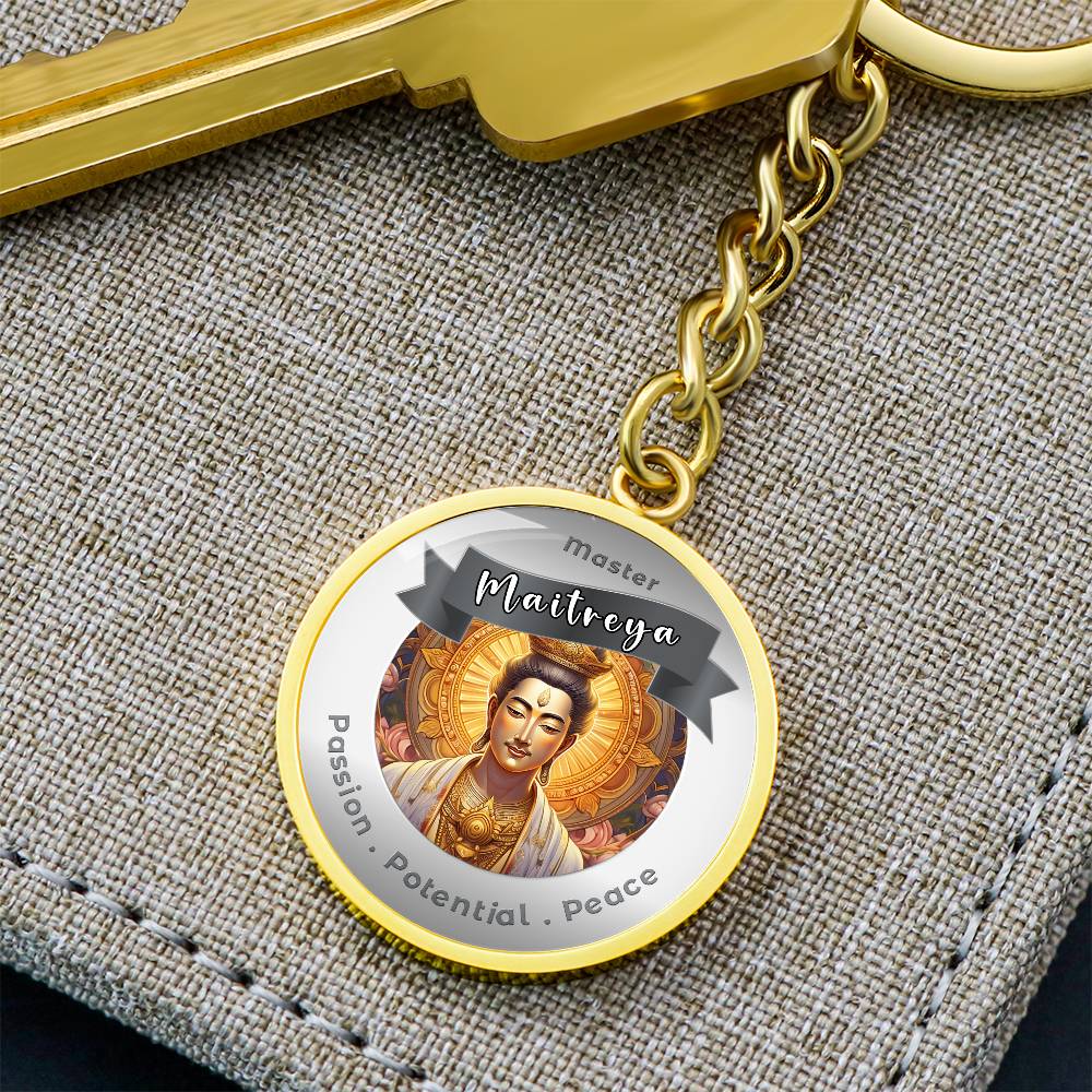 Maitreya - Affirmation Keychain For Enlightenment, Liberation & Peace - More Than CharmsMore Than Charms