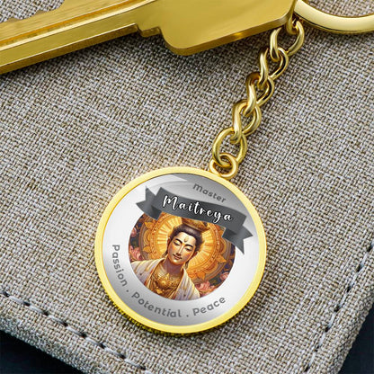 Maitreya - Affirmation Keychain For Enlightenment, Liberation & Peace - More Than CharmsMore Than Charms