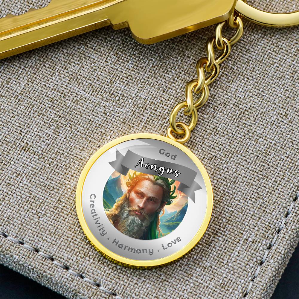 God Aengus - Affirmation Keychain For Creativity Harmony Love - More Than CharmsMore Than Charms
