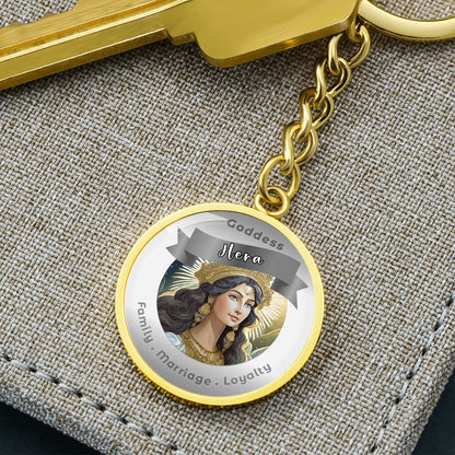 Goddess Hera - Affirmation Keychain For Family Marriage Loyalty- More Than CharmsMore Than Charms