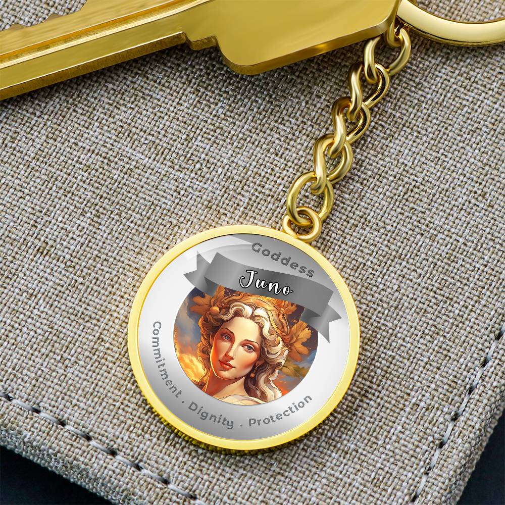 Goddess Juno - Affirmation Keychain For Commitment Dignity Protection - More Than CharmsMore Than Charms