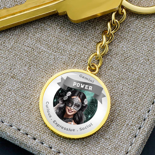 Divine Feminine Gemini - Affirmation Keychain