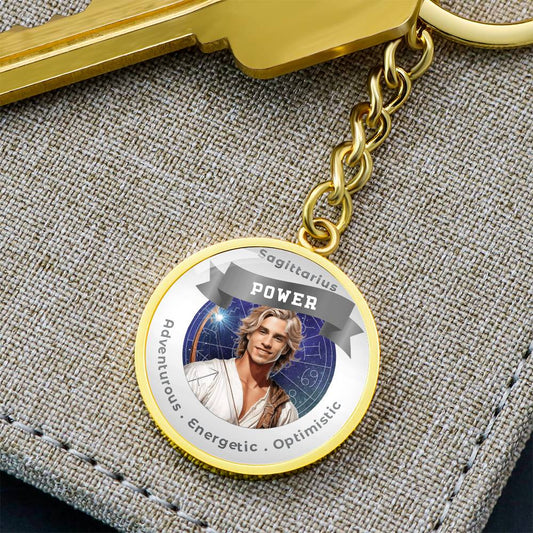 Divine Masculine Sagittarius - Affirmation Keychain