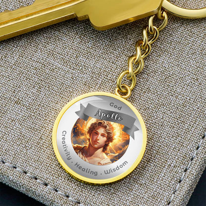 Apollo - Affirmation Keychain For. Creativity Healing Wisdom - More Than CharmsMore Than Charms
