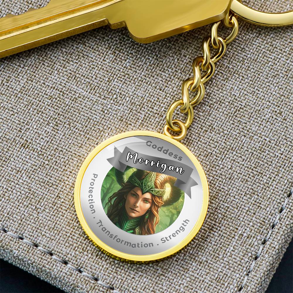 Morrigan - Affirmation Keychain For Protection Transformation Strength - More Than CharmsMore Than Charms