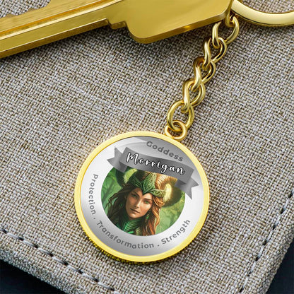 Morrigan - Affirmation Keychain For Protection Transformation Strength - More Than CharmsMore Than Charms