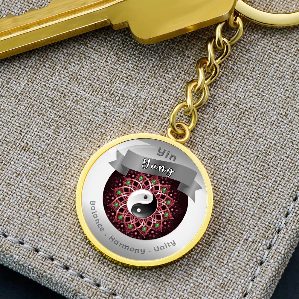 Yin Yang - Affirmation Keychain For Balance Harmony Unity - More Than CharmsMore Than Charms