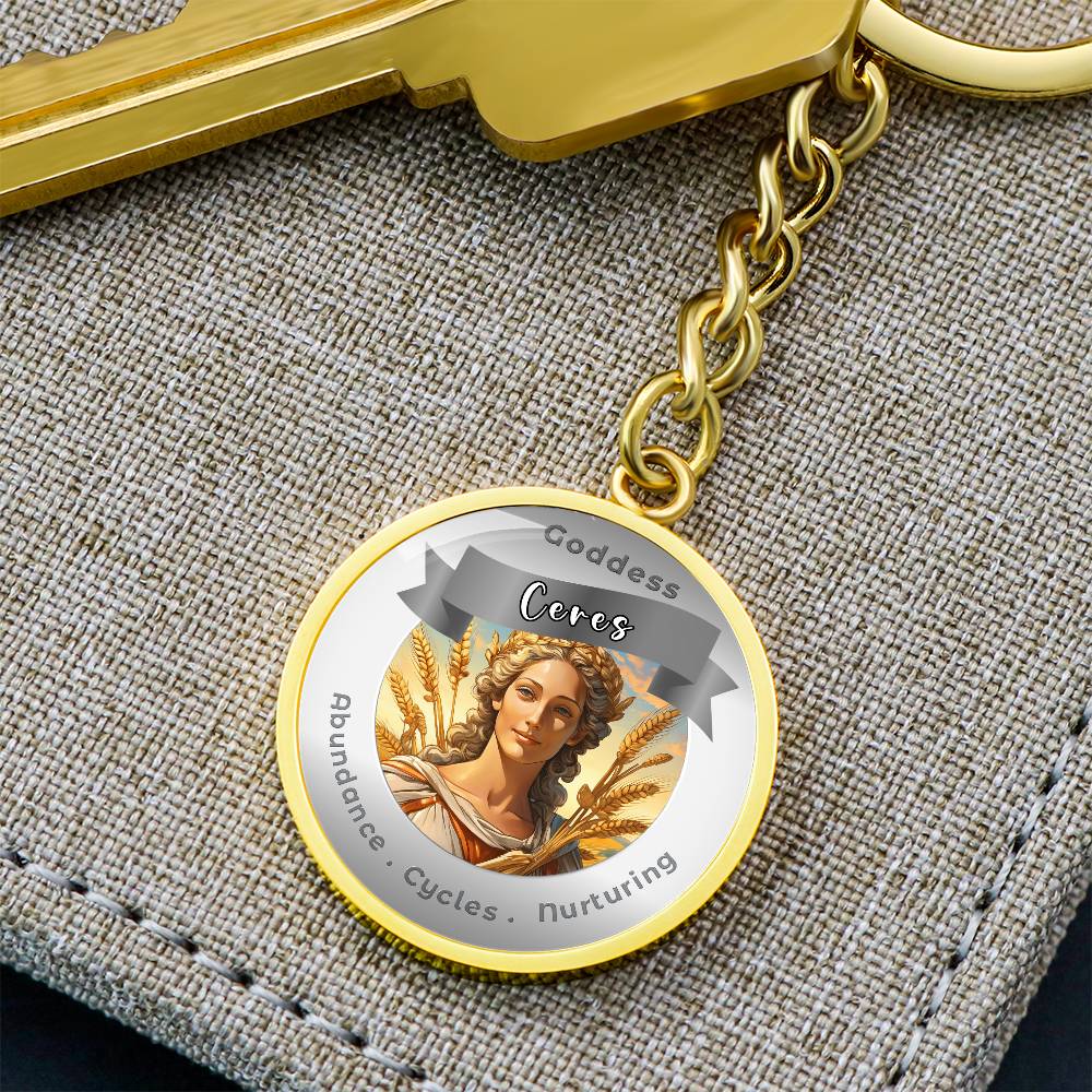 Goddess Ceres - Affirmation Keychain For Abundance Cycles Nurturing - More Than CharmsMore Than Charms