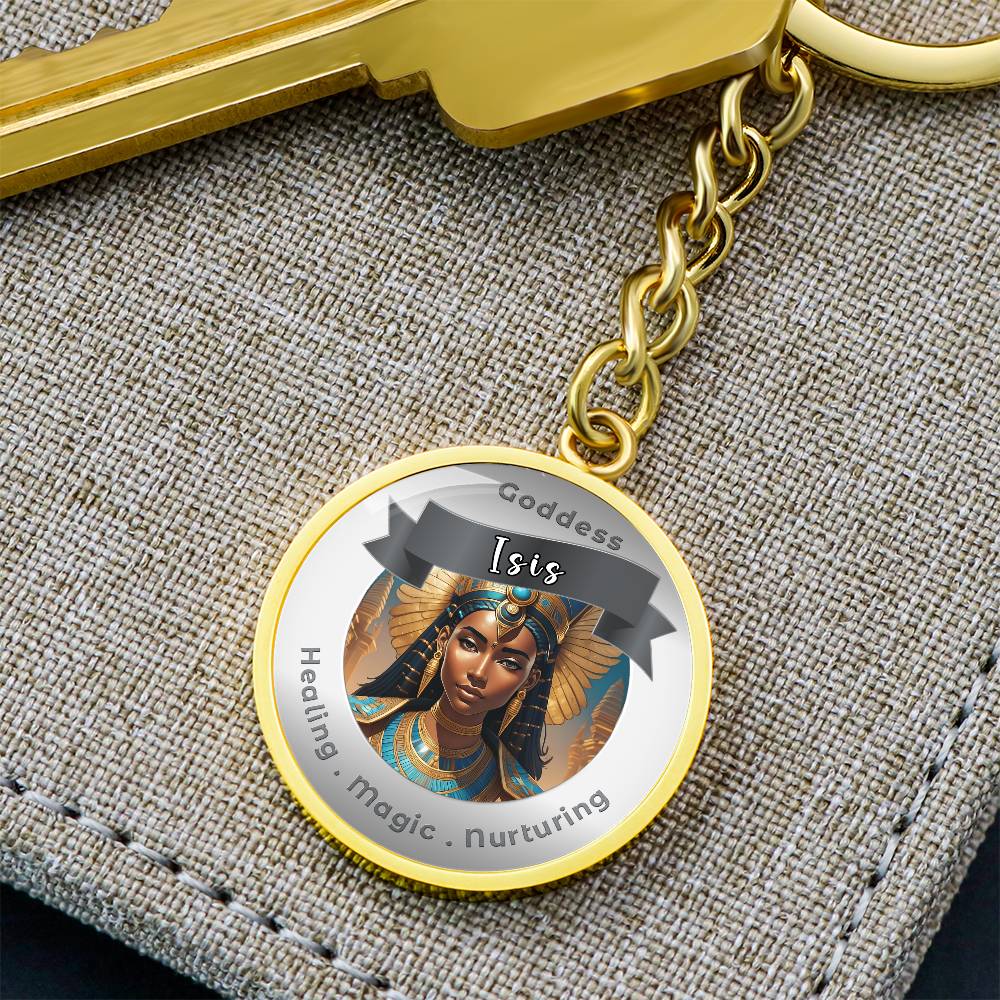 Goddess Isis - Affirmation Keychain For Healing Magic Nurturing- More Than CharmsMore Than Charms