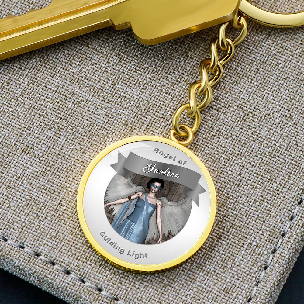 Justice - Guardian Angel Affirmation Keychain - More Than CharmsMore Than Charms
