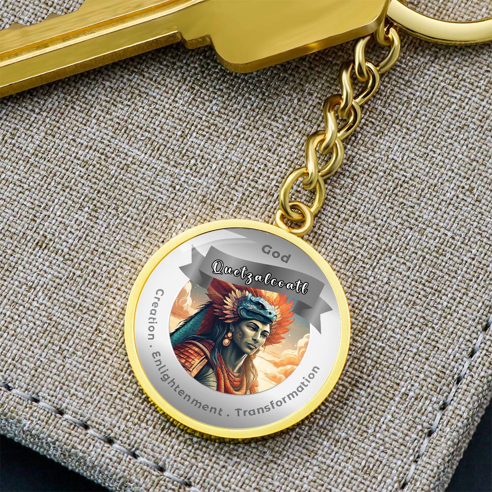 Quetzalcoatl- Affirmation Keychain For Creation Enlightenment Transformation - More Than CharmsMore Than Charms