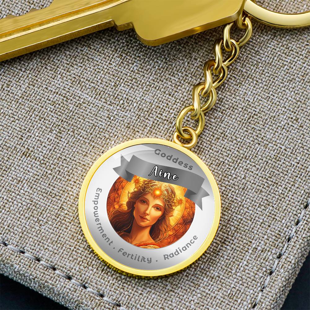 Goddess Aine - Affirmation Keychain For Empowerment Fertility Radiance - More Than CharmsMore Than Charms