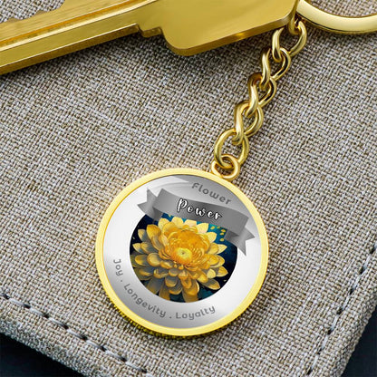 Chrysanthemum- Affirmation Keychain- More Than CharmsMore Than Charms