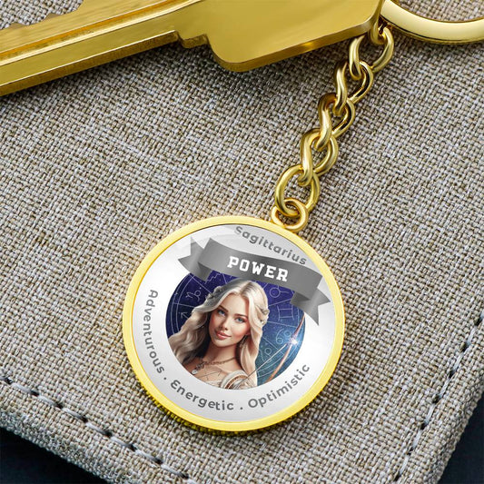 Divine Feminine Sagittarius - Affirmation Keychain