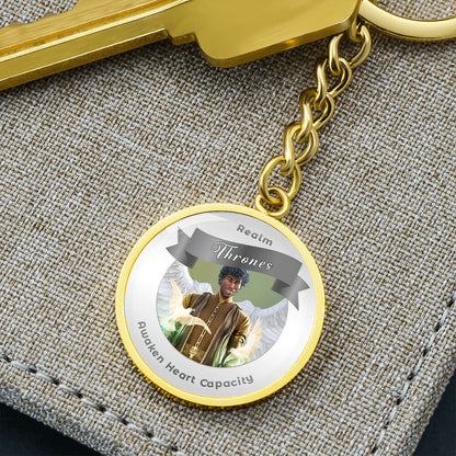 Thrones - Angelic Realm Affirmation Keychain For Awakening Heart Capacity - More Than CharmsMore Than Charms