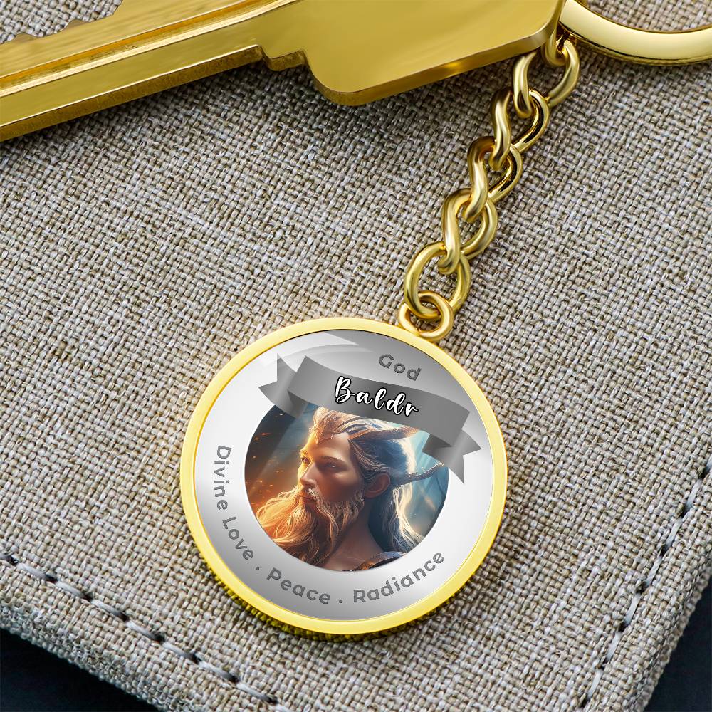 God Baldr - Affirmation Keychain For Divine Love Peace Radiance - More Than CharmsMore Than Charms