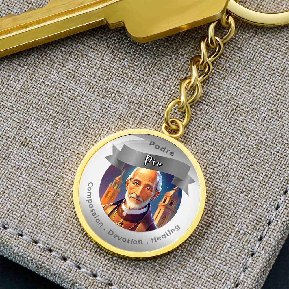 Padre Pio - Affirmation Keychain - More Than CharmsMore Than Charms