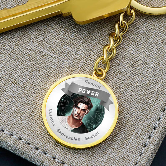 Divine Masculine Gemini - Affirmation Keychain