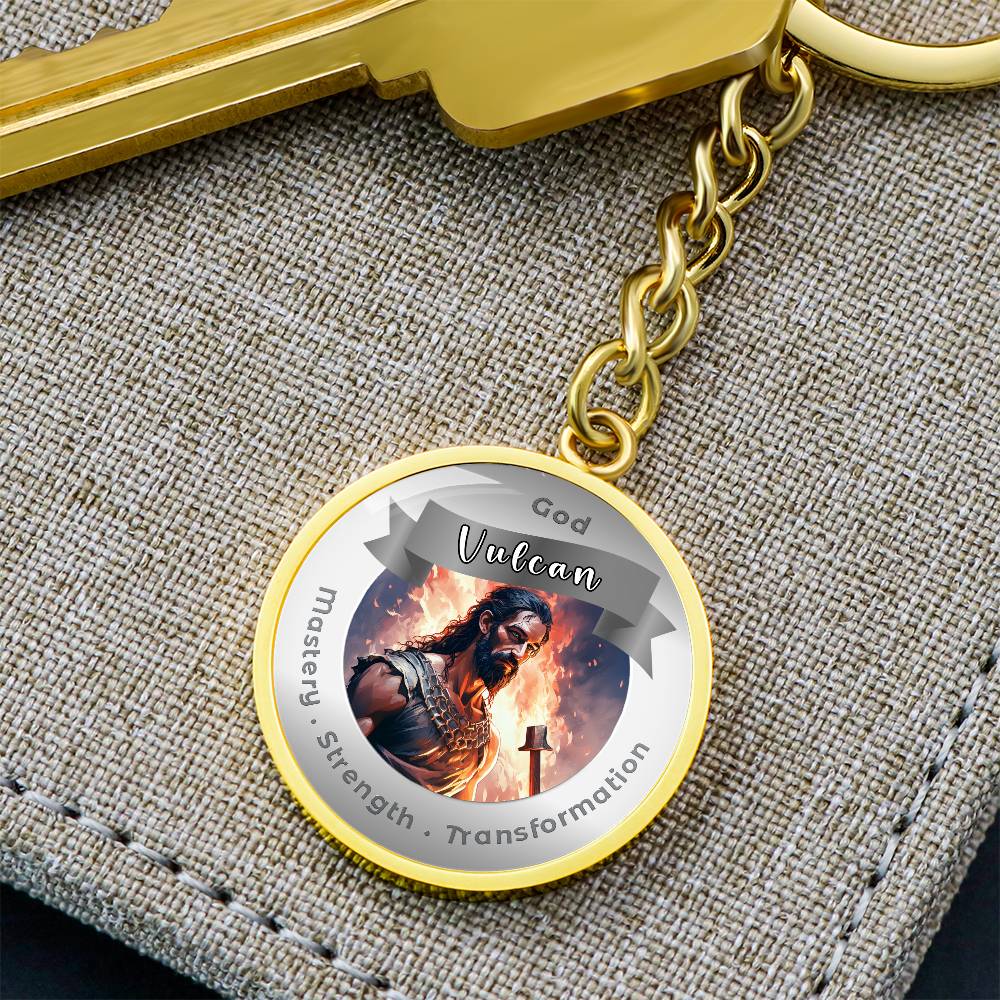Vulcan - Affirmation Keychain For Mastery Strength Transformation- More Than CharmsMore Than Charms