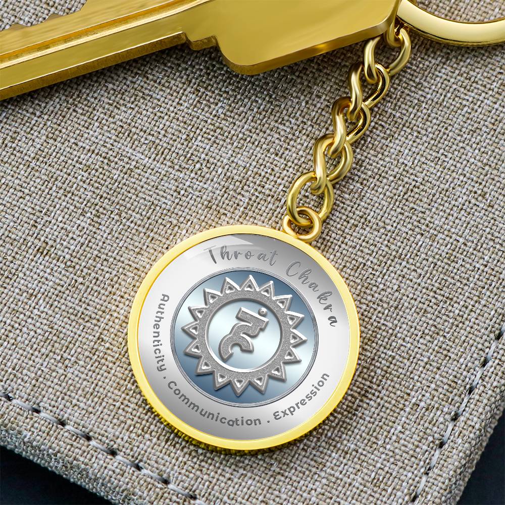 Throat Chakra - Communication Expression Authenticity - Affirmation Keychain - More Than CharmsMore Than Charms