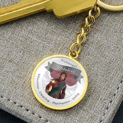 Archangel Metatron - Affirmation Keychain For Clearing, Education, Motivation & Unity - More Than CharmsMore Than Charms