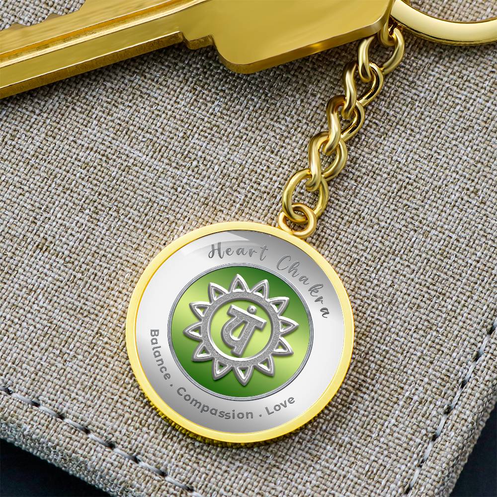 Heart Chakra - Love Compassion Balance - Affirmation Keychain - More Than CharmsMore Than Charms