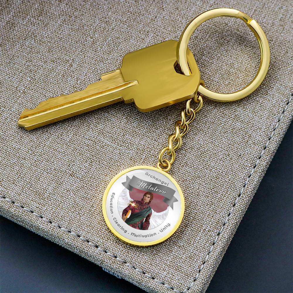 Archangel Metatron - Affirmation Keychain For Clearing, Education, Motivation & Unity - More Than CharmsMore Than Charms