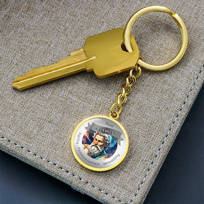 God Hermes - Affirmation Keychain ForAgility Communication Versatility More Than CharmsMore Than Charms
