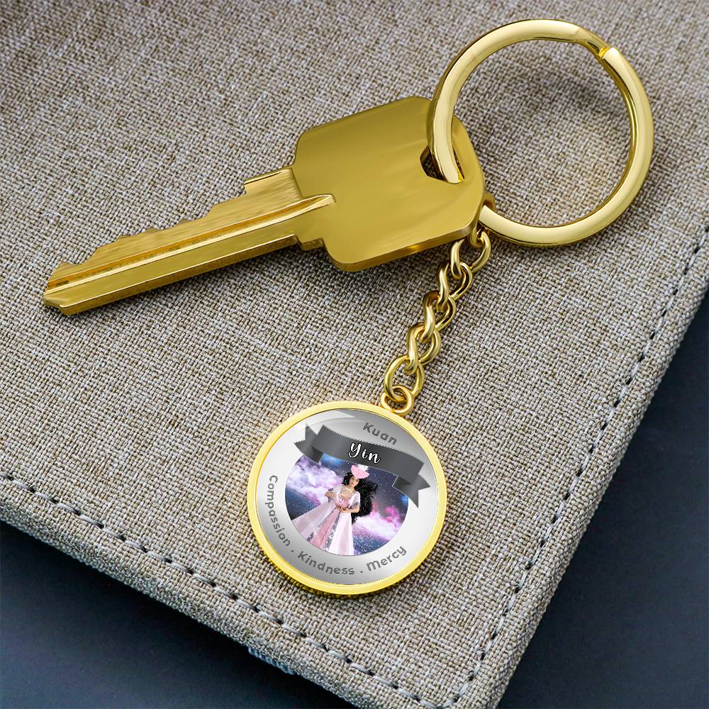 Kuan Yin - Affirmation Keychain For Compassion, Kindness & Mercy - More Than CharmsMore Than Charms