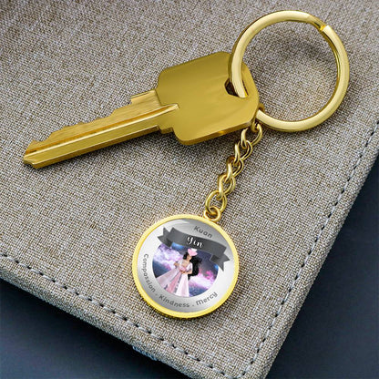 Kuan Yin - Affirmation Keychain For Compassion, Kindness & Mercy - More Than CharmsMore Than Charms