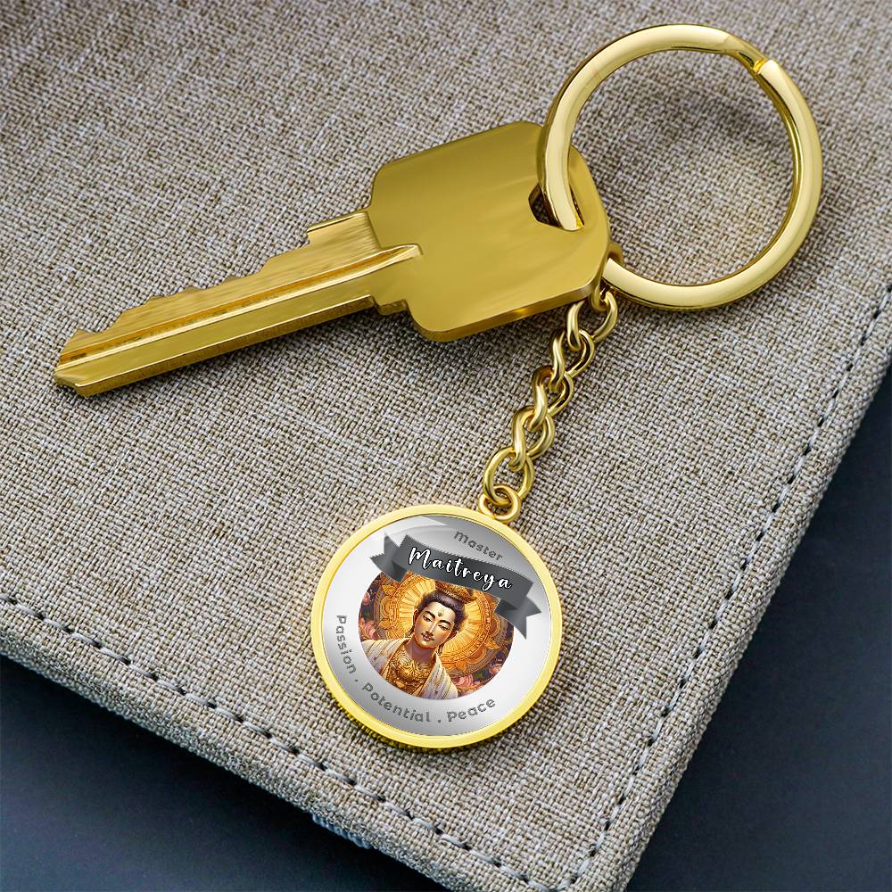 Maitreya - Affirmation Keychain For Enlightenment, Liberation & Peace - More Than CharmsMore Than Charms