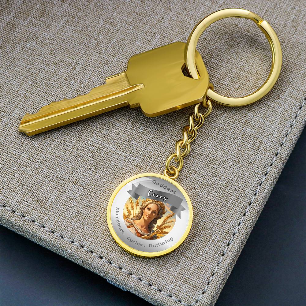 Goddess Ceres - Affirmation Keychain For Abundance Cycles Nurturing - More Than CharmsMore Than Charms