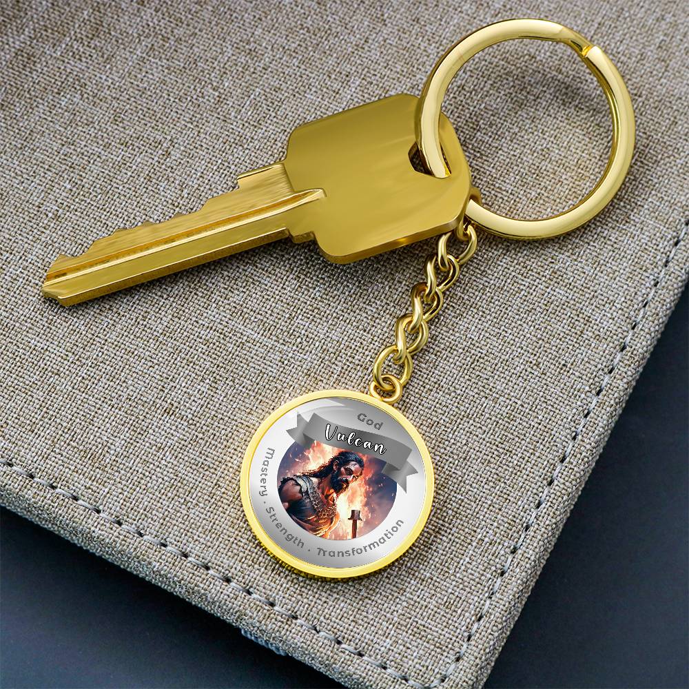 Vulcan - Affirmation Keychain For Mastery Strength Transformation- More Than CharmsMore Than Charms