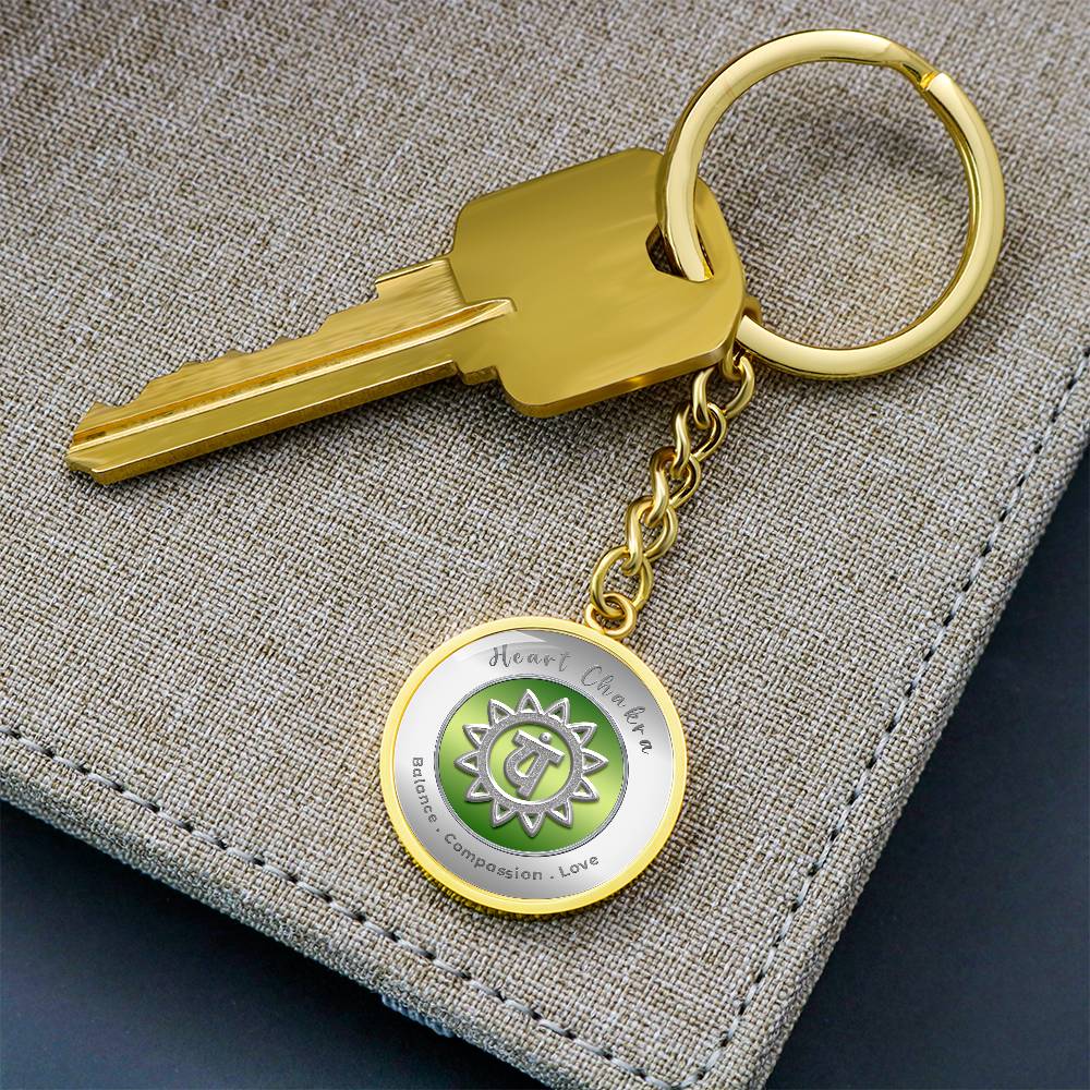 Heart Chakra - Love Compassion Balance - Affirmation Keychain - More Than CharmsMore Than Charms