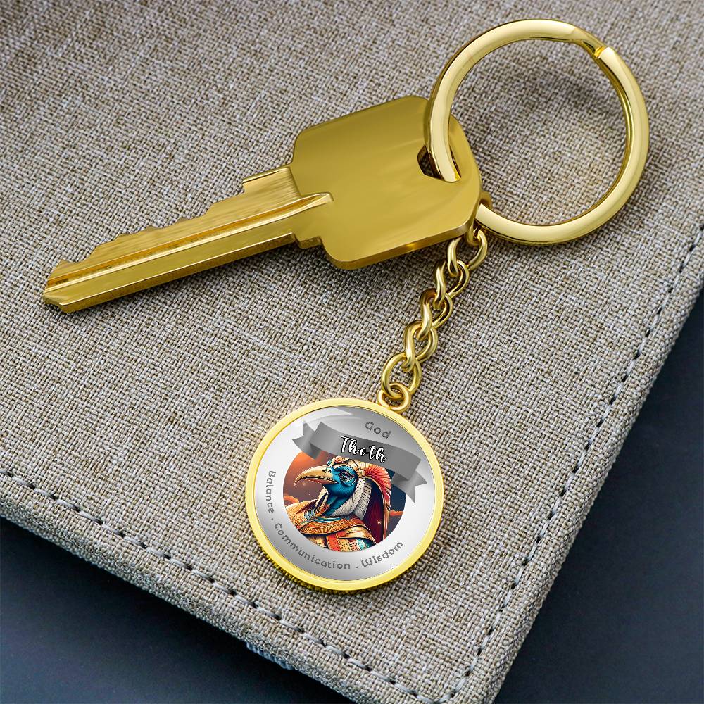 Thoth Osiris Affirmation Keychain For Balance Communication Wisdom - More Than CharmsMore Than Charms