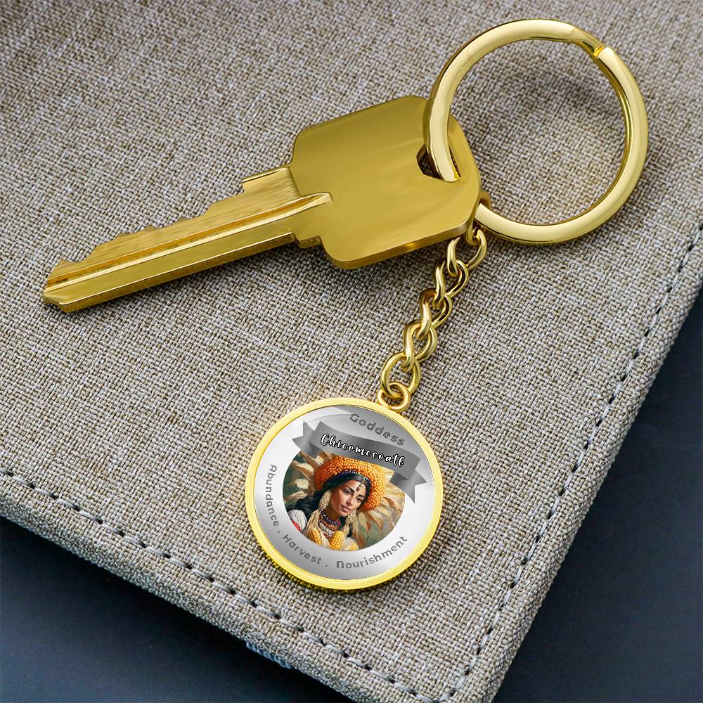 Goddess Chicomecoatl - Affirmation Keychain For Abundance Harvest NourishmentMore Than CharmsMore Than Charms