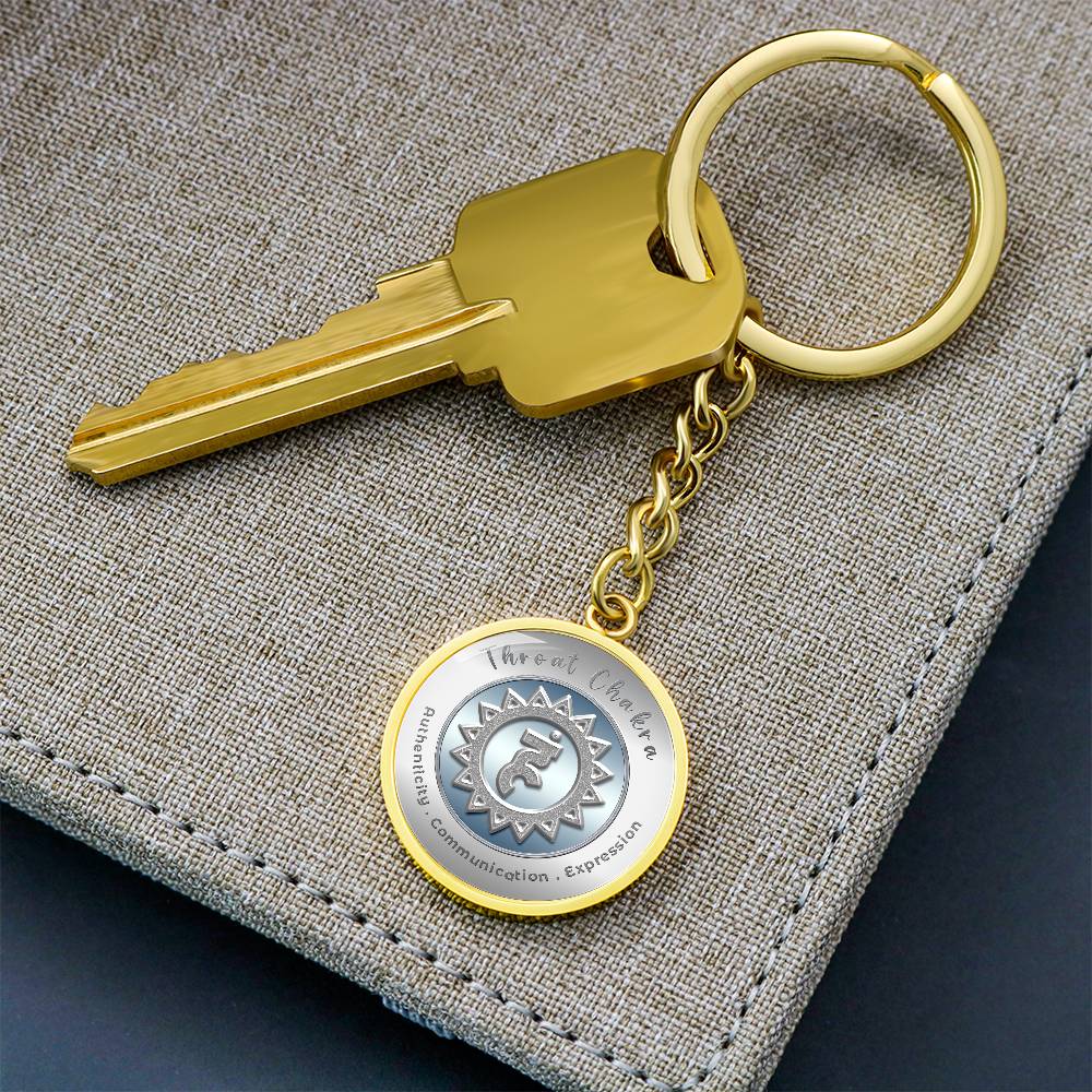 Throat Chakra - Communication Expression Authenticity - Affirmation Keychain - More Than CharmsMore Than Charms