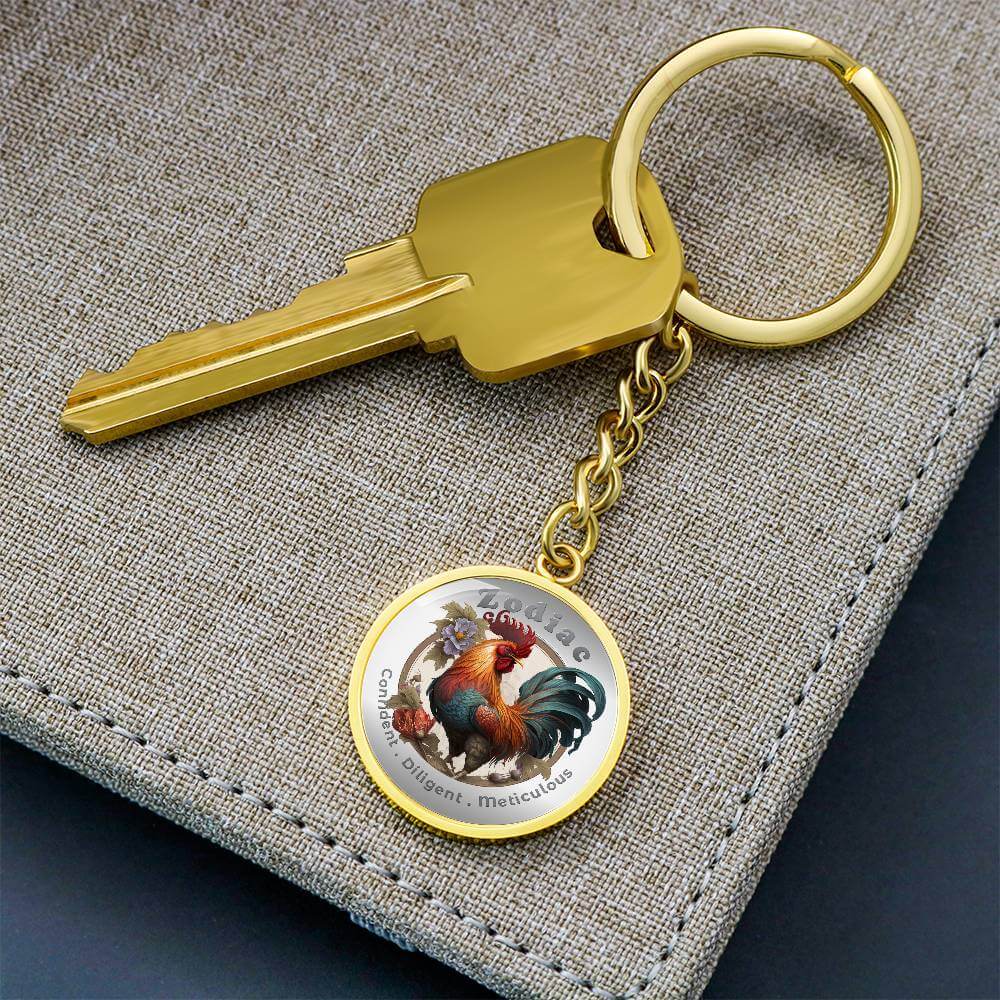 Rooster - Chinese Zodiac - Affirmation Keychain - More Than CharmsMore Than Charms