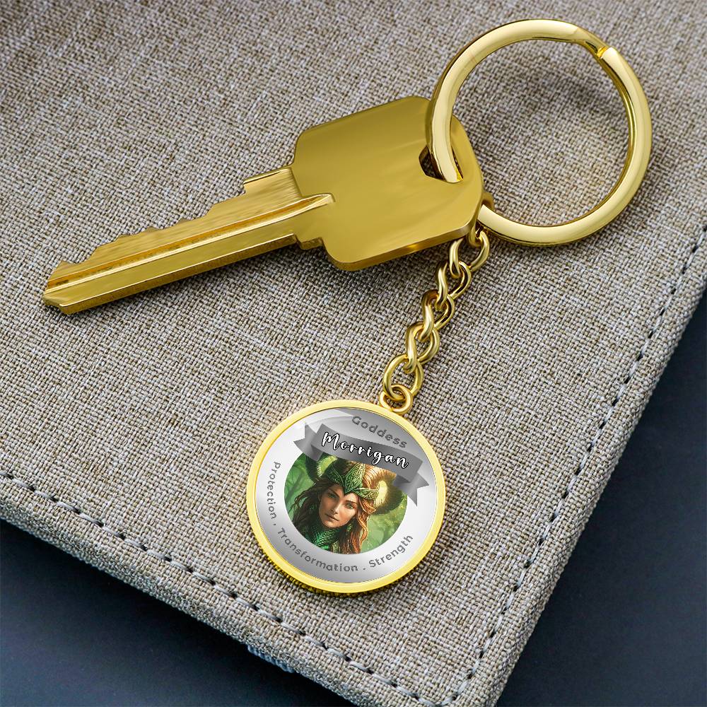 Morrigan - Affirmation Keychain For Protection Transformation Strength - More Than CharmsMore Than Charms