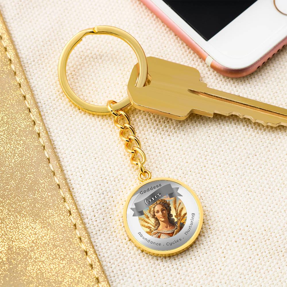 Goddess Ceres - Affirmation Keychain For Abundance Cycles Nurturing - More Than CharmsMore Than Charms